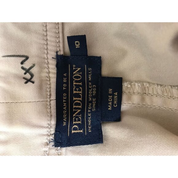 PENDLETON - WOMEN'S 10 - BEIGE COTTON BLEND CASUAL CHINO PANTS - Picture 9 of 9